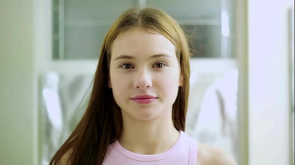 Effortlessly beautiful brunette took a shower