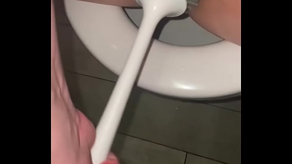 A Horny Slut Licks Dirty Toilets In The Hotel, Licks Floor, Fuck With Toilet Brush And Cum From Anal With The Brush Masturbating thumbnail