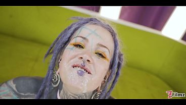 Threesome Anal Only Alternative Dreadlocks Girl Double Anal, Prolapse, Gape thumbnail