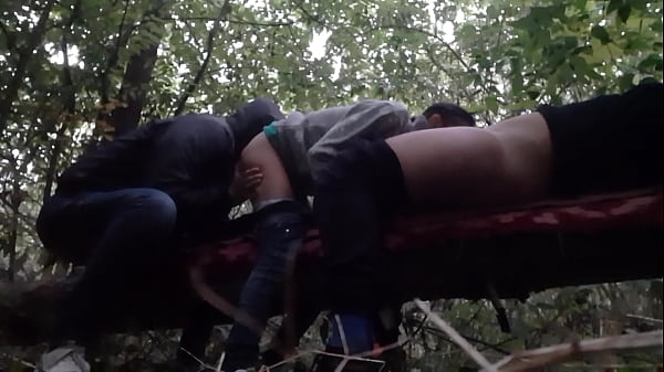 Risky sex in the dark forest_of three horny lesbians - Lesbian illusion girls