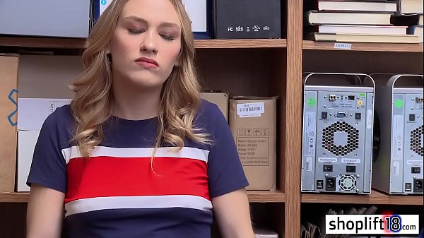 Sexy wet blonde teen tied_up and fucked by a policeman