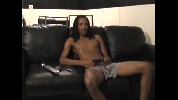 Play MP4 - Slow and sensual masturbation by black cock on leather sofa