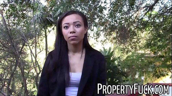 Young black_real estate agent gets tricked into fucking pervert with_camera