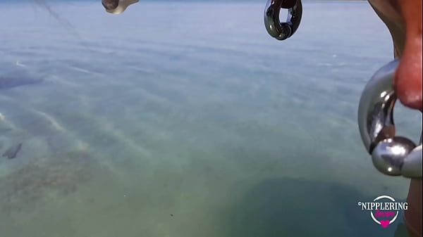 Play MP4 - nippleringlover kinky mother extreme pierced nipples and pussy&comma; changingnipple rings at public beach