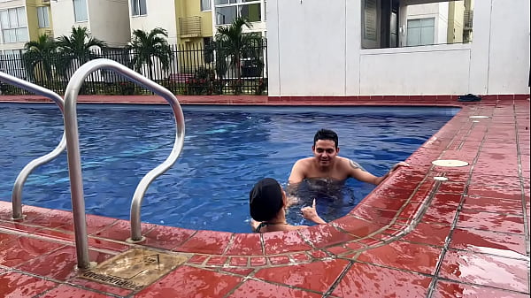 Neighbor what are you doing here are you crazy my husband could arrive at any moment cumshot creampie