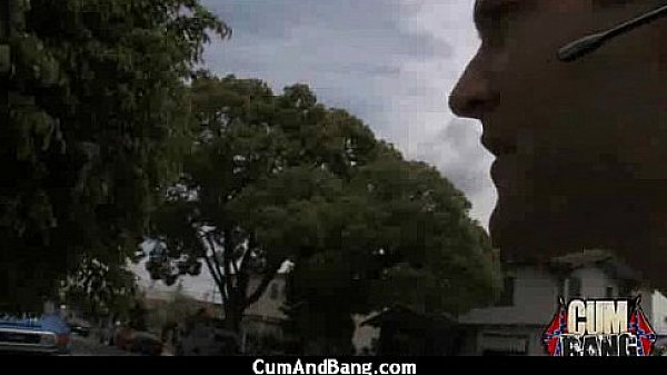 Amateur ebony interracial group sex with facial 6 