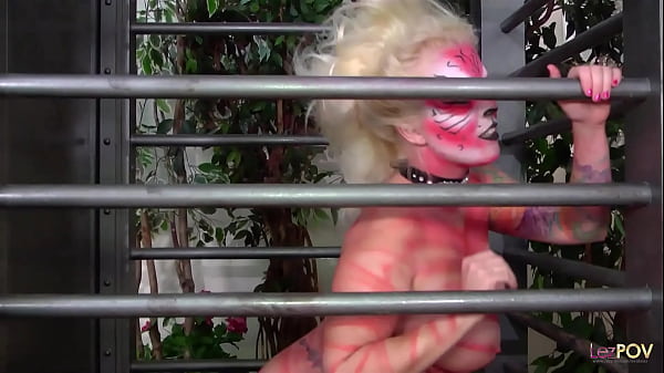 Lesbian blonde milf with big boobs was used like a sex doll by her girlfriend 