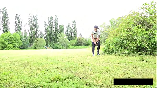 Drenching the grass with piss