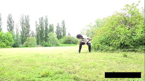 Drenching the grass with piss 