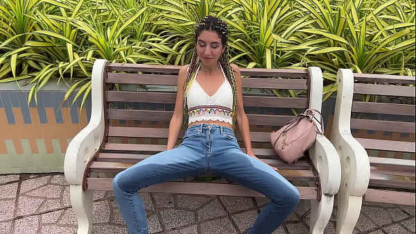 Public Wetting Jeans In Park Near The Beach thumbnail