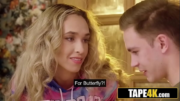 Gorgeous blonde rimming neighbour's ass because she was told to