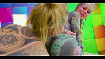 Naughty german lesbians in spanking session &ndash; string outfit &vinyl tease with deepthroat strap on