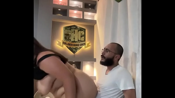 Colombian babe sofia curves with incredible tits takes soldierhugecock big cock &iexcl;her huge tits