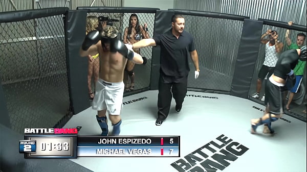 Kelly Divine Is In The Middle Of A Wrestling Match With Her Male Opponent As She Weakens... thumbnail