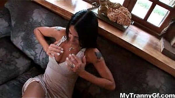 Tattoed shemale fucked by dude 