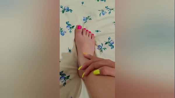 My stepsister when she got out of the shower decided to take video on her phone of her little legs - Luxury Orgasm 