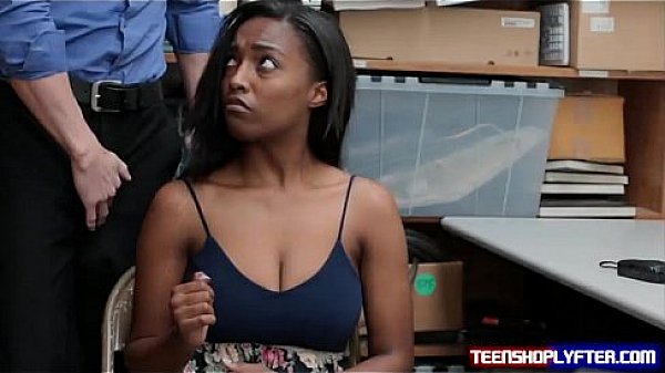 Black teen Daya Knight bent over desk and fucked doggy 