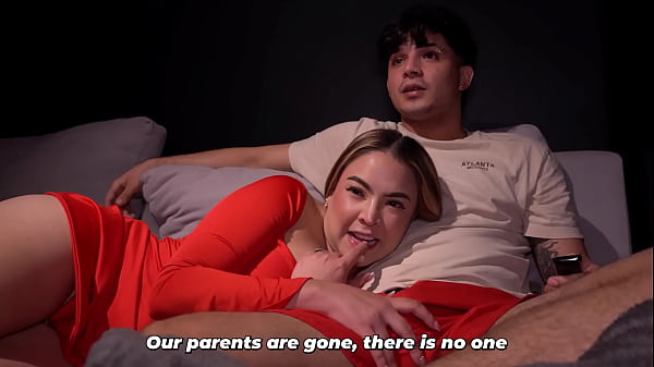 Play MP4 - I watch TV with my stepsister and make her suck my huge cock&period;