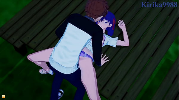 Sakura_Matou and Rider_and Shirou Emiya intense sex Fate stay_night Hentai