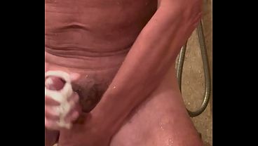 Wanking in shower