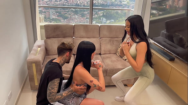 Rebecca Jhonson And Yenifer Chacon Are Venezuelan Pornstars, And They Seduce Their Coach To Do A Delicious Blowjob To Him thumbnail