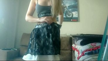 Just a hot and cute student having so much fun