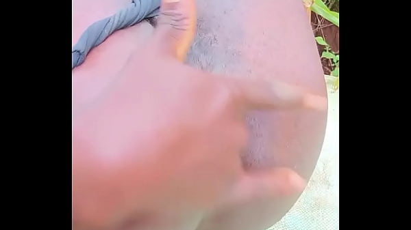 Play MP4 - Horny bottom fingering his asshole in the forest