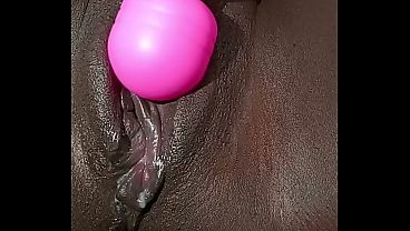 Hot Ebony Squirts Creamy Pussy All Over.