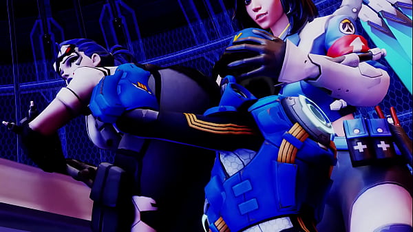 Overwatch widow x tracer sexy booty licking