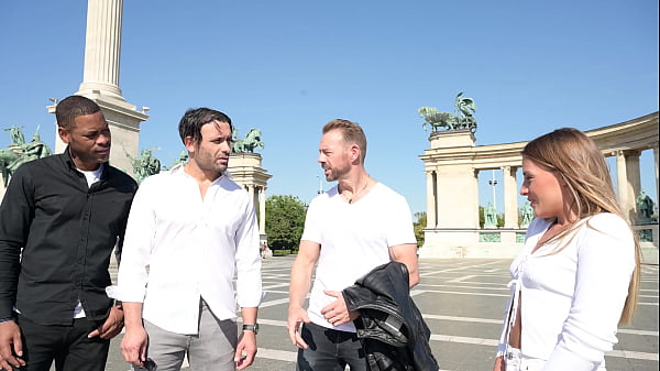 Horny Babe Eveline Dellai Invites Tourists Back For No Strings DP Fuck Frenzy GP2830 