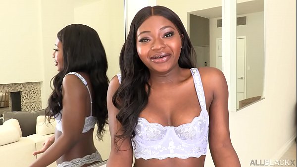 Ebony Babe Gets Roughed In Her First Dp thumbnail