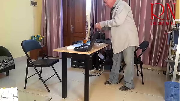 Grow like a tower giant secretary in the office the manager guy is very surprised by her height s1 