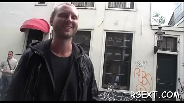 Lucky fellow_gets his dick sucked hard by an_amsterdam hooker