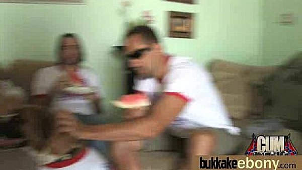 Interracial bukkake sex with black porn star 29 