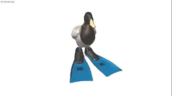 Pato girando con m&uacute;sica de geometry dash de fondo 