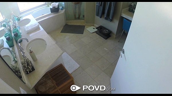 HD - POVD Teen Morgan Lee soaps_up her pussy_in the shower