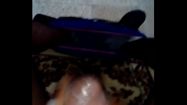 Dripping cum from dick stroking