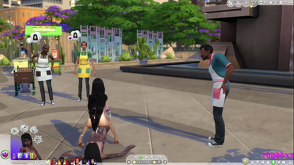 3D shemale public sex 