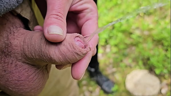 Holding his dick during pee and wetting my fingers compilation 3 videos 