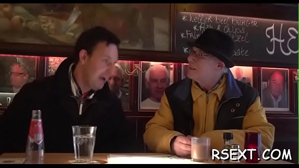 Tattooed older gives fellatio 