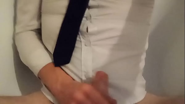 Jerking off with my school uniform after class 