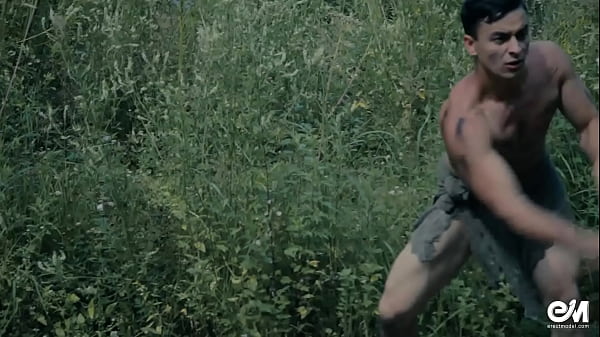 Play MP4 - Sexy tarzan gay parody with barbarian boy in modern world