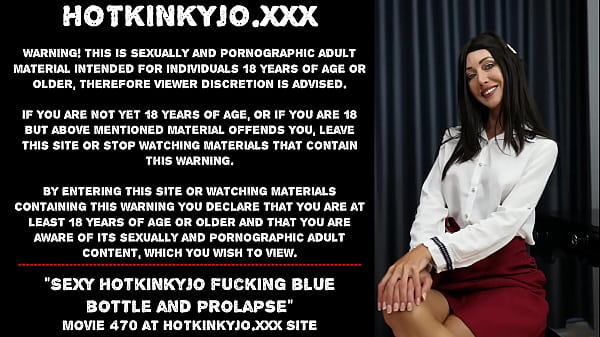 Sexy Hotkinkyjo_fucking_blue bottle and_prolapse