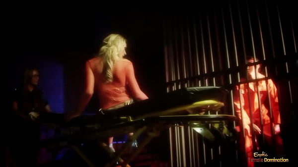 Blonde security guards got horny while watching a guy in jail so they started sucking on his delicious pecker together before taking turns getting their pussies fucked hard