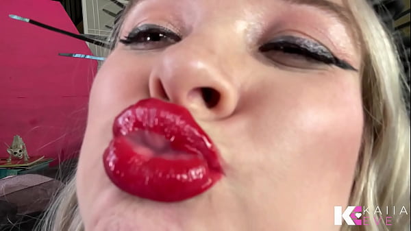 Controlled by & covered in glossy red lips pov 