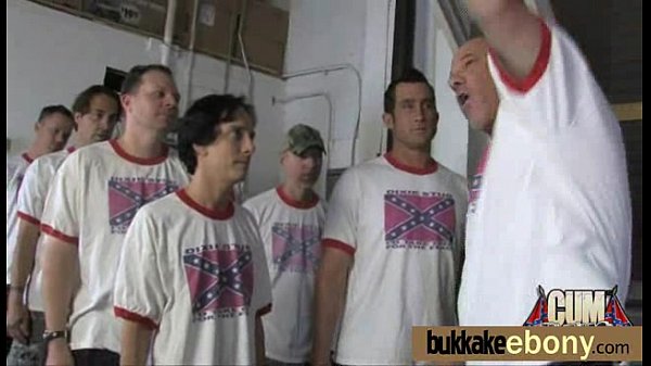 Hot ebony chick love gangbang interracial 3