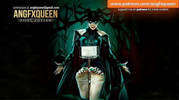 Hela gives a footjob thor hammer 