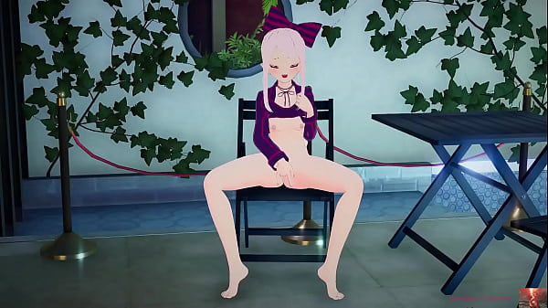 에로 애니메이션 백발 미녀가 야외 수영장에서 자위하다가 거대한 물보라처럼 솟구친다 ASMR 샘플 1080p 