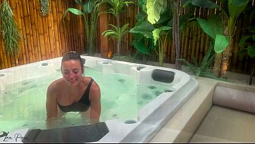 Pleasures &amp_ Very Wet Solo Orgasms in the Hot Tub