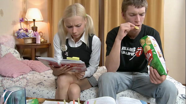 Pigtailed babe gets anally screwed